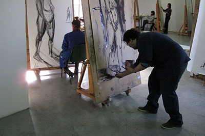 student Sint-Lucas Antwerpen in actie