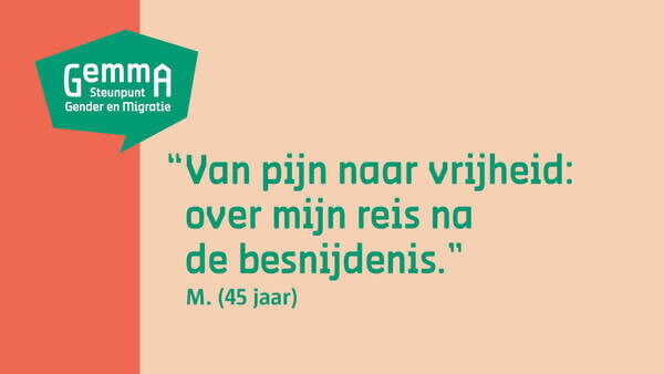 Quote "Van pijn naar vrijheid: over mijn reis na de besnijdenis." door M. (45 jaar)