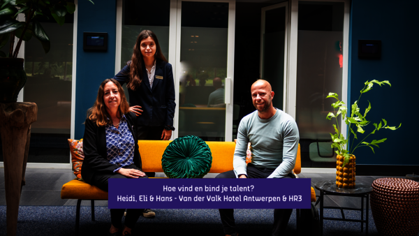 portret van Heidi en Eli van Van der Valk Hotel Antwerpen en Hans van HR-bureau HR3